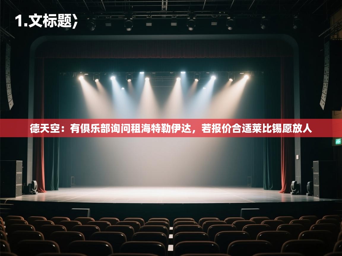 爱游戏体育入口app-德天空：有俱乐部询问租海特勒伊达，若报价合适莱比锡愿放人  第4张